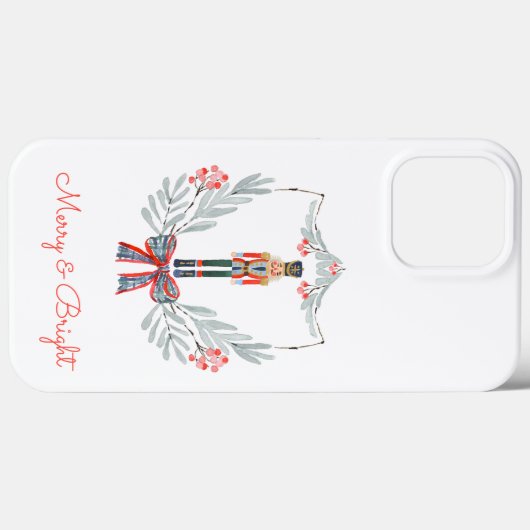 Kerstpasta Light Blue Nutcracker Holiday Case-Mate iPhone Case (Achterkant (horizontaal))