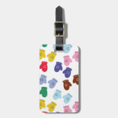 Kerstpastel Gezellige Winterhandschoenen Bagagelabel (Voorkant verticaal)