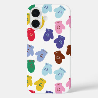 Kerstpastel Gezellige Winterhandschoenen iPhone 16 Hoesje