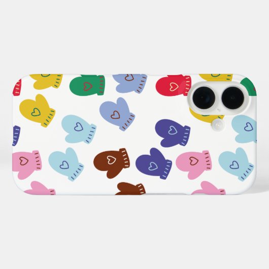 Kerstpastel Gezellige Winterhandschoenen Case-Mate iPhone Case (Achterkant (horizontaal))