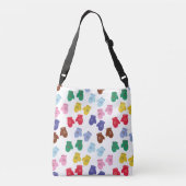 Kerstpastel Gezellige Winterhandschoenen Crossbody Tas (Achterkant)