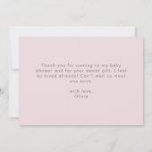 Kerstpastel Winter Snowflake Baby shower Bedankkaart (Achterkant)