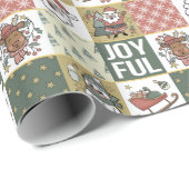 kerstpatchwork cadeaupapier (Rol Hoek)