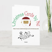 kerstpatchwork feestdagen kaart (Achterkant)