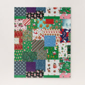 kerstpatchwork, gemengde kleur legpuzzel (Verticaal)
