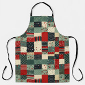 kerstpatchwork schort (Voorkant)