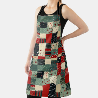 kerstpatchwork schort