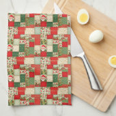kerstpatchwork theedoek (Quarter Fold)