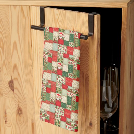 kerstpatchwork theedoek (Derde Gevouwen)