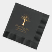 Kerstpatrijs in een boom feestelijk feest folie servetten (Links)