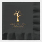 Kerstpatrijs in een boom feestelijk feest folie servetten (Voorkant)