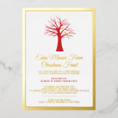 Kerstpatrijs in een boom Kerstmis evenement Folie Uitnodiging (Voorkant)