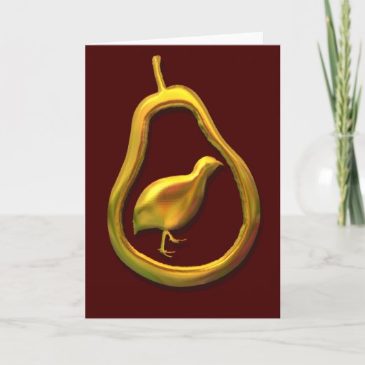 kerstpatrijs in een Kaart voor peren (Voorkant)