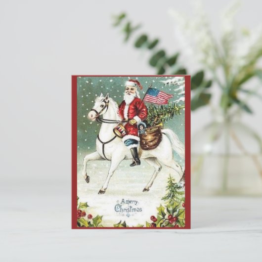  kerstpatriottische kerstkerstbeker feestdagenkaart (Staand voorkant)