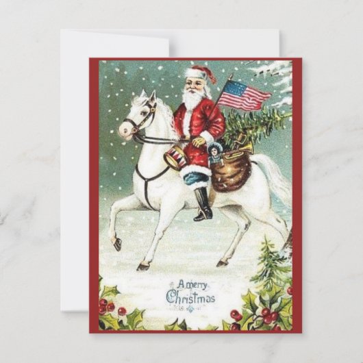  kerstpatriottische kerstkerstbeker feestdagenkaart (Voorkant)