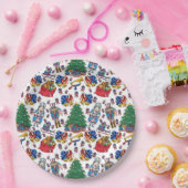 kerstpatriottische voedingskrakers papieren bordje (Feest)