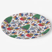 kerstpatriottische voedingskrakers papieren bordje (Gekanteld)