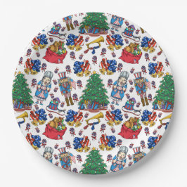 kerstpatriottische voedingskrakers papieren bordje