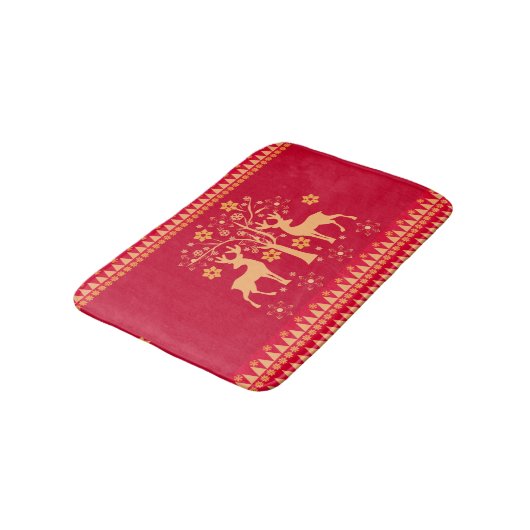 kerstpatronen badmat (Gekanteld)