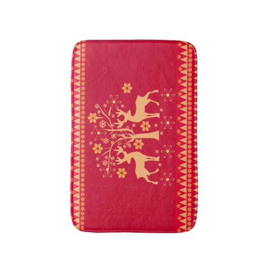 kerstpatronen badmat (Voorkant Verticaal)