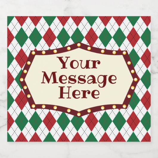 kerstpatronen bier etiket (Enkel label)