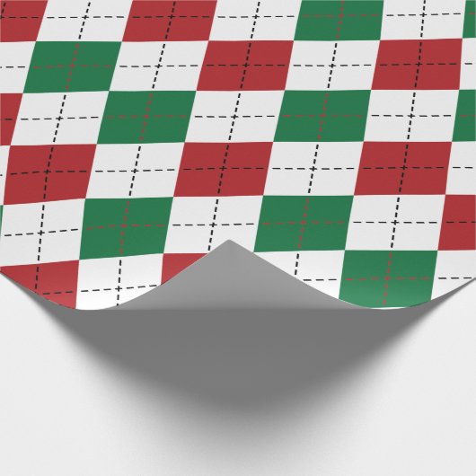 kerstpatronen cadeaupapier (Hoek)