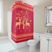 kerstpatronen douchegordijn (In situ)