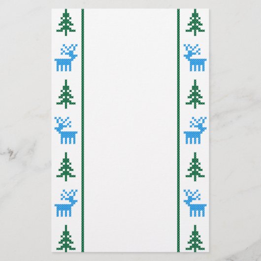 Kerstpatronen: dromen en bomen briefpapier (Voorkant)