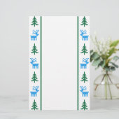 Kerstpatronen: dromen en bomen briefpapier (Staand voorkant)