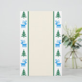 Kerstpatronen: dromen en bomen briefpapier (Staand voorkant)