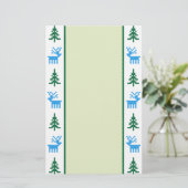 Kerstpatronen: dromen en bomen briefpapier (Staand voorkant)