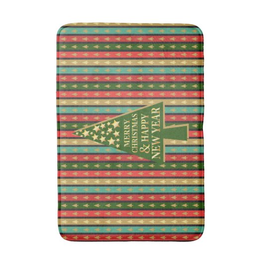 Kerstpatronen - Elegant en chique boomontwerp Badmat (Voorkant Verticaal)