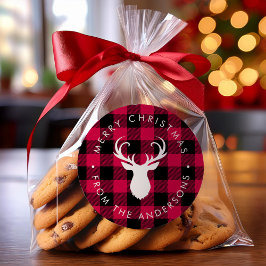 kerstpatronen en bier ronde sticker