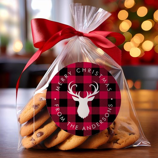 kerstpatronen en bier ronde sticker