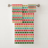 Kerstpatronen en -kleuren bad handdoek (Insitu)