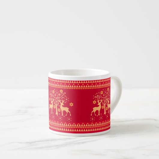 kerstpatronen espresso kop (Voorkant rechts)