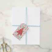 Kerstpatronen - kerstboom cadeaulabel (Met Touw)