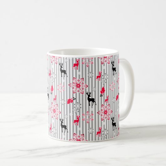 kerstpatronen koffiemok (Voorkant rechts)