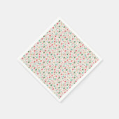 Kerstpatronen - landschap van kleurrijke bomen servet (Hoek)