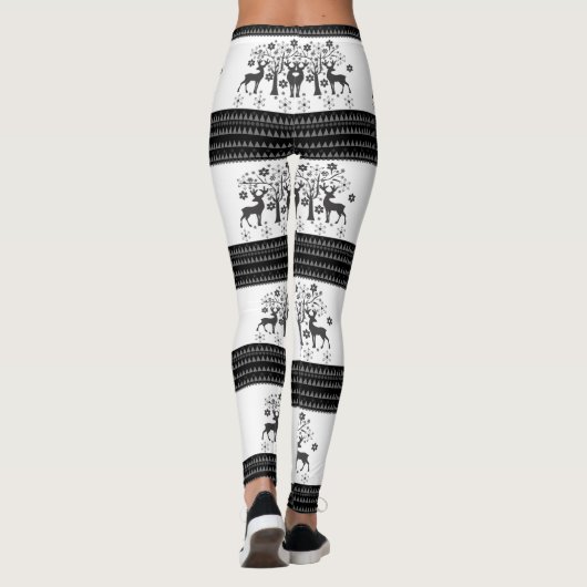 kerstpatronen leggings (Achterkant)