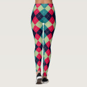 kerstpatronen met rode rode groene patronen leggings (Achterkant)