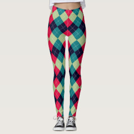 kerstpatronen met rode rode groene patronen leggings