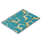 kerstpatronen naadloos met rendieren. notitieboek (Linkerzijde)