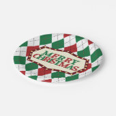 kerstpatronen papieren bordje (Gekanteld)