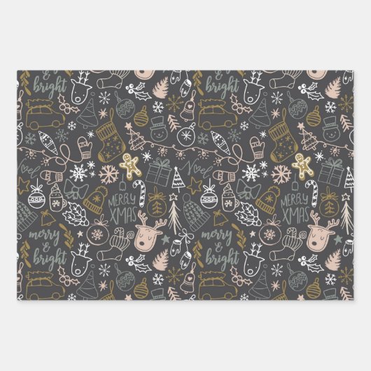 kerstpatronen Papieren vellen ompakken (Voorkant)