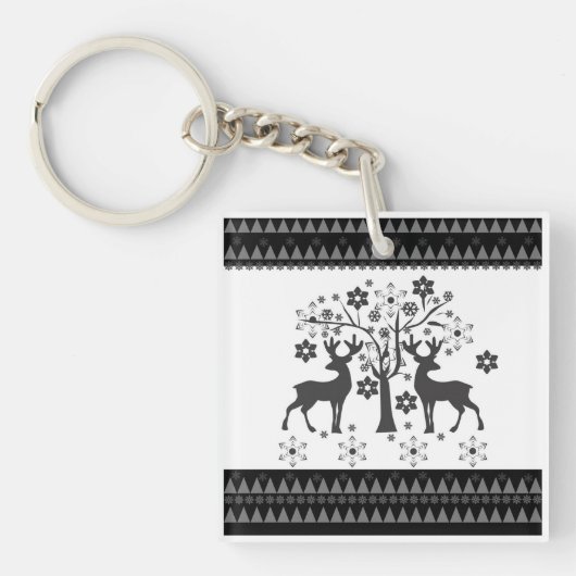 kerstpatronen sleutelhanger (Voorkant)