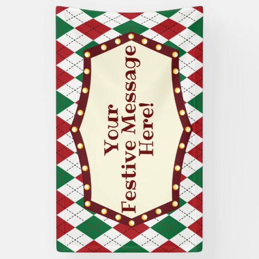 kerstpatronen spandoek (Verticaal)