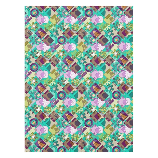 kerstpatronen tafelkleed (Voorkant)