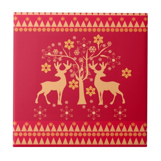 kerstpatronen tegeltje (Voorkant)