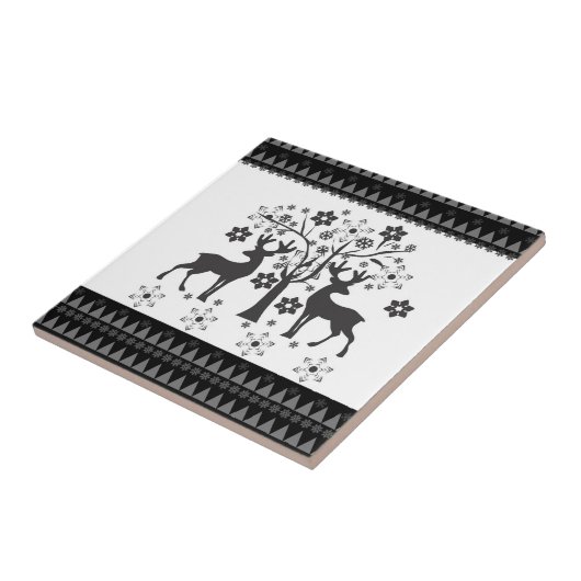 kerstpatronen tegeltje (Zijkant)